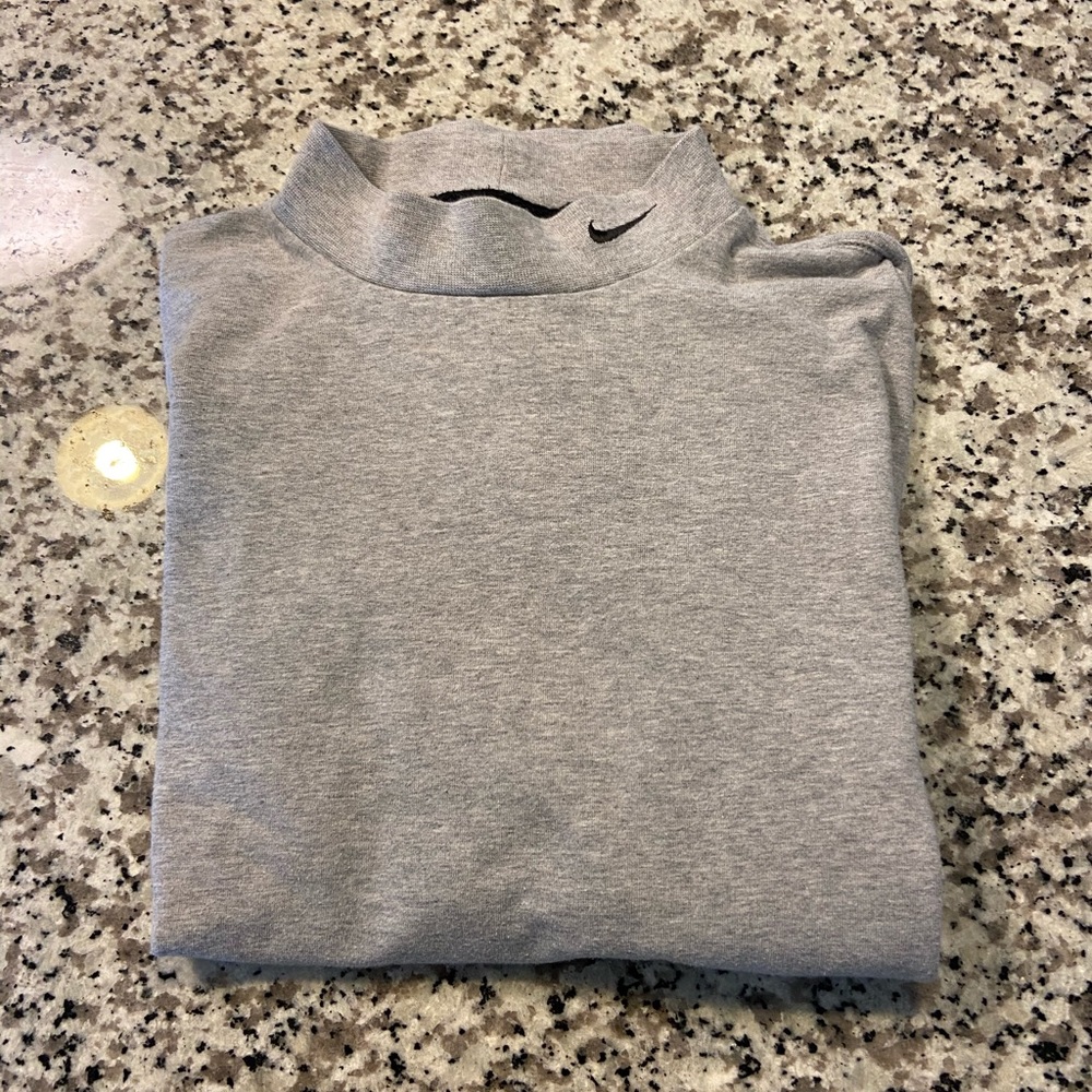 VINTAGE Nike Grey Cropped Turtleneck